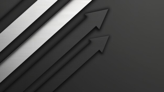 Sleek arrows in a monochromatic scheme AI generated illustration