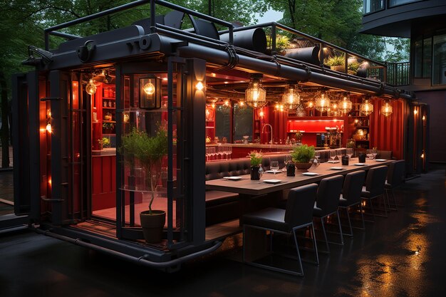 Sleek Asian Eatery Conversion of Cargo Container