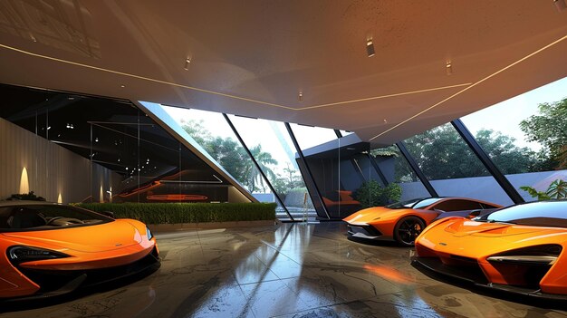 Sleek Auto Showroom Display