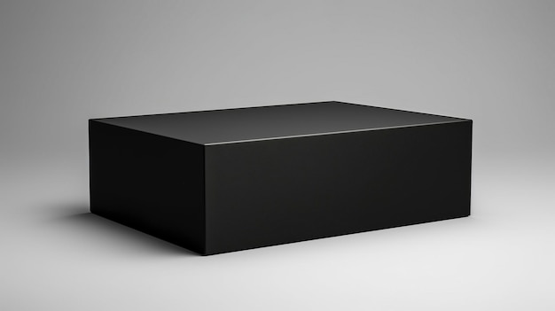 Sleek Black Gift Box Mockup