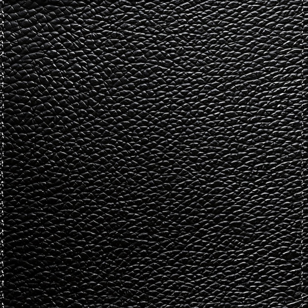 Sleek Black Plain Leather Textures