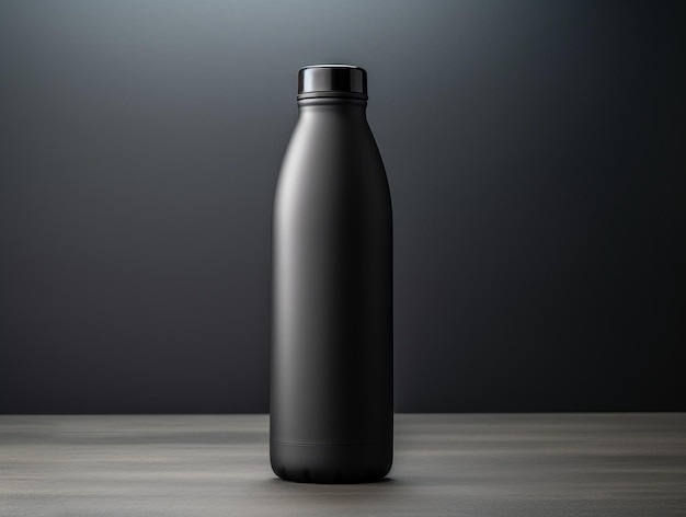 Sleek Black Water Bottle Design Perfect Hydration Companion OnTheGo