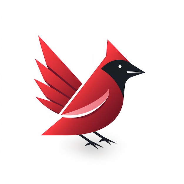 Sleek Cardinal Bird Icon Vector Illustration Design Template