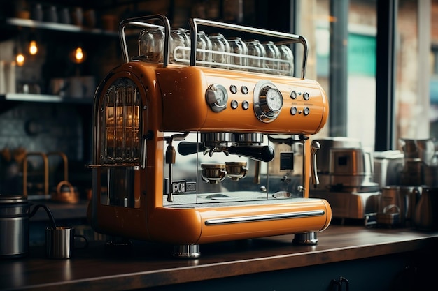 Sleek Coffee Machine Enhances Kitchen Aesthetics AI