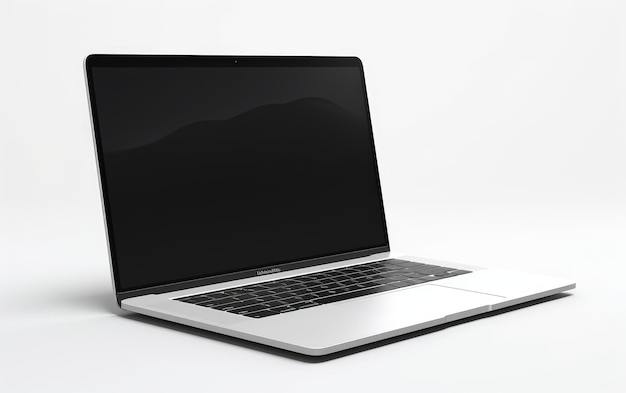 Foto sleek design preview laptop mockup su uno sfondo png trasparente su superficie bianca o trasparente
