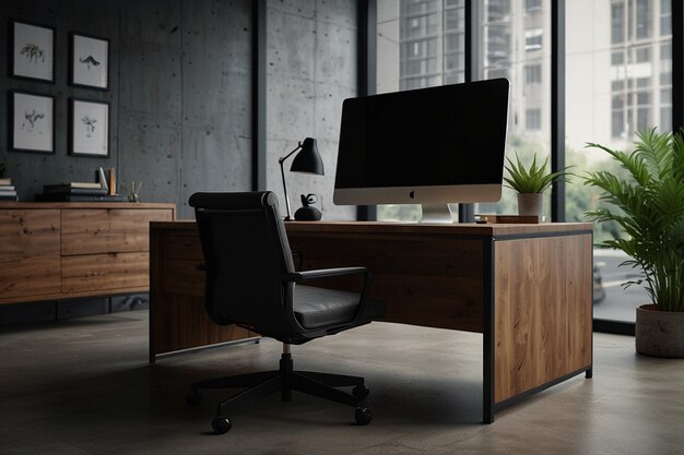 Sleek Desk Setup Minimalist Office Interior