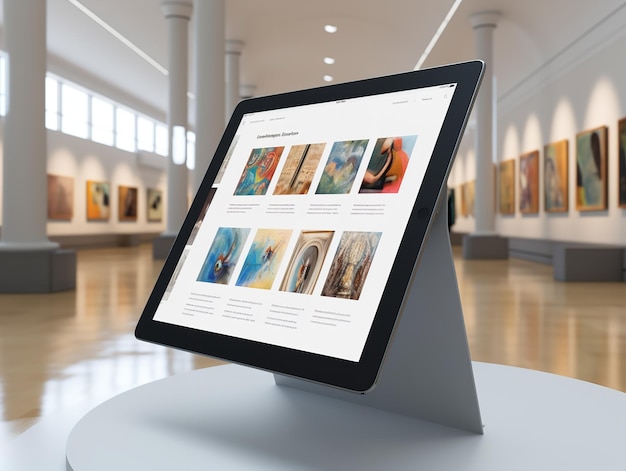 Foto mockup di tablet digitali eleganti per display tecnologici generati da ai