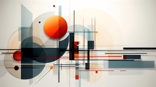 Sleek en minimalistisch abstracte compositie met schone lijnen en negatieve ruimte geweldig voor bedrijfspresentaties Suprematisme en moderne kunst stijl achtergrond