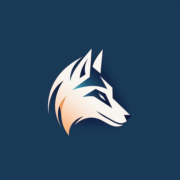 Sleek en minimalistisch wolf mascotte logo