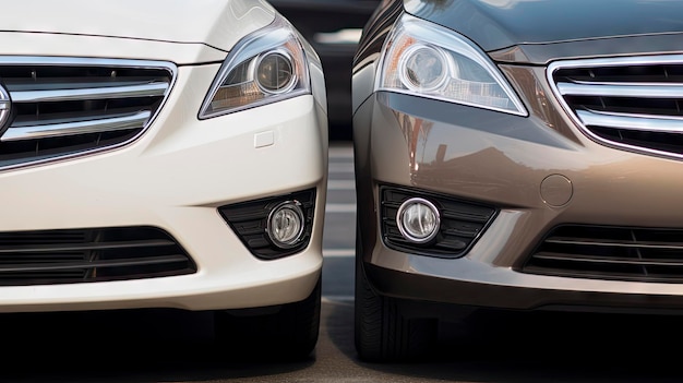 Foto elegante vista frontale di auto senza marchio