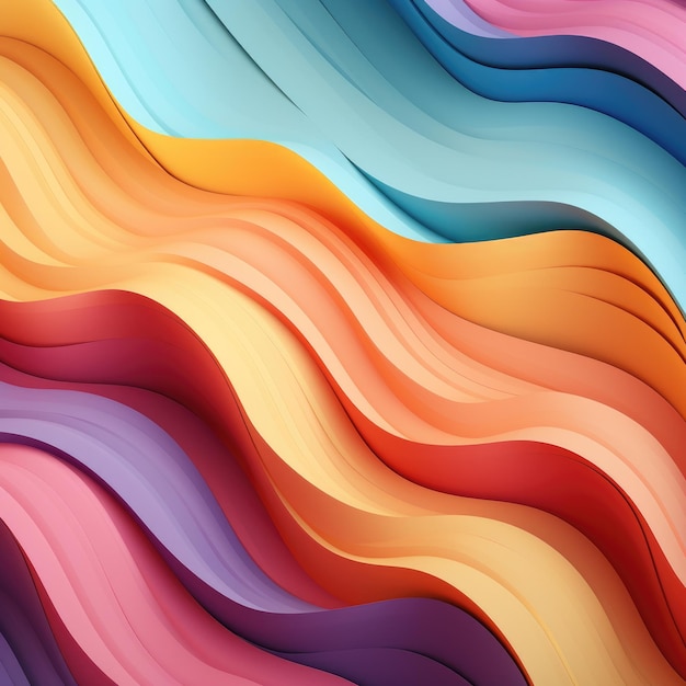 Sleek Isometric Bliss Vibrant Paper Color Backgrounds