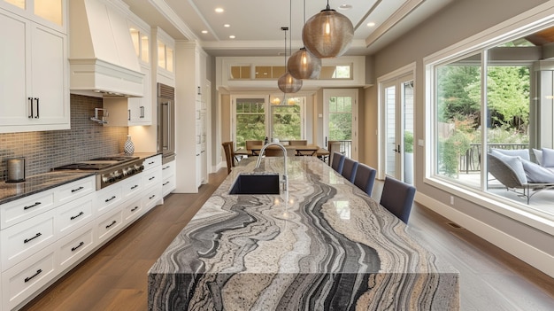 Sleek Kitchen with Granite Countertops