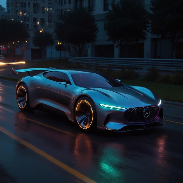 Photo sleek mercedes benz avtr concept car its futuristic