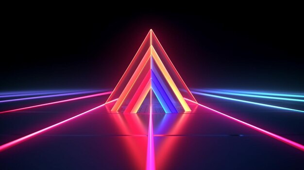 Sleek minimal futuristic background with prism color