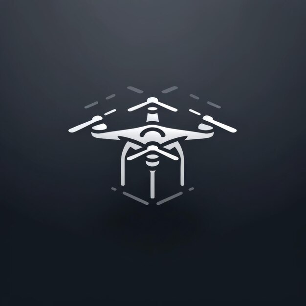 Photo sleek minimalist drone logo for aerial photography and tech startups