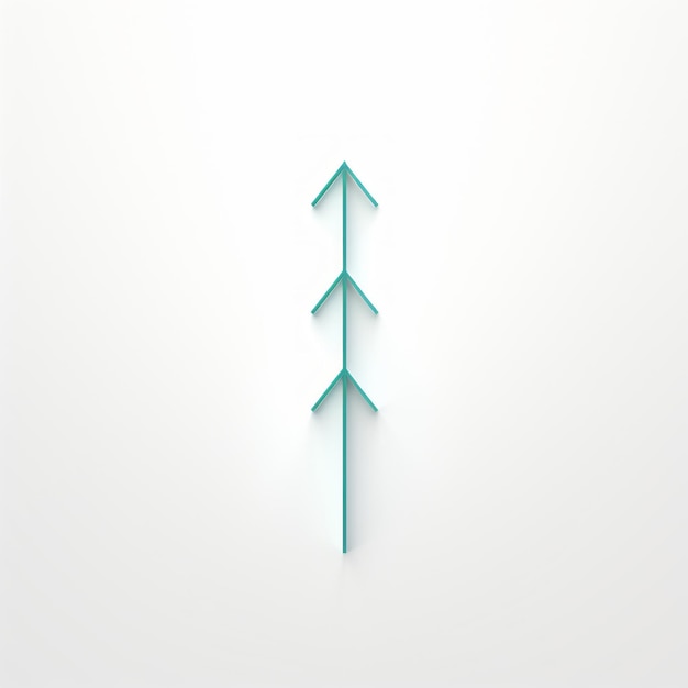 Sleek and Minimalist Minified Arrow against a Plain Background