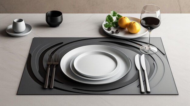 Sleek And Minimalist Placemat For Modern Indoor Settings