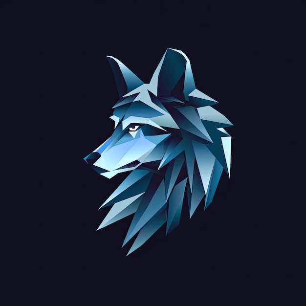 Photo sleek and minimalist wolf mascot logo