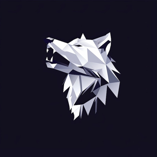 Photo sleek and minimalist wolf mascot logo