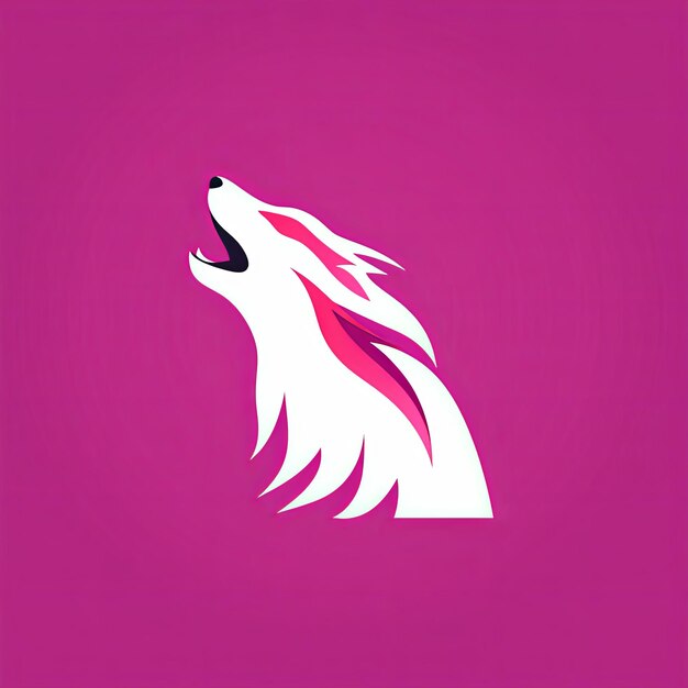 Photo sleek and minimalist wolf mascot logo