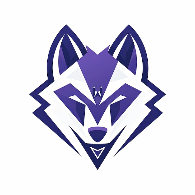 Sleek and minimalist wolf mascot logo