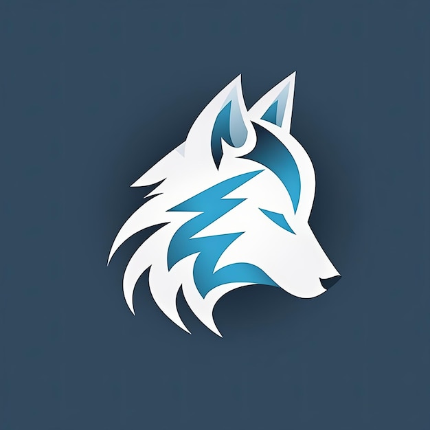 Foto logo della mascotte del lupo elegante e minimalista