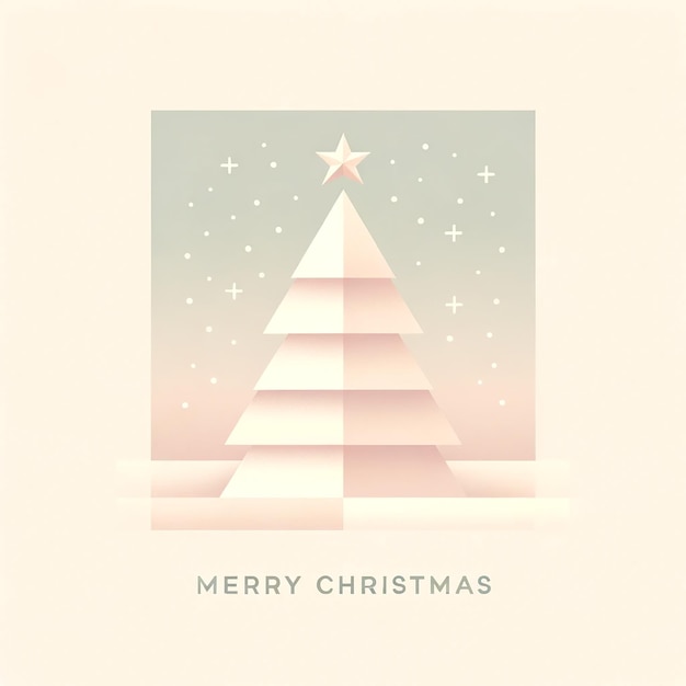 Sleek minimalistisch vrolijke kerst achtergrond