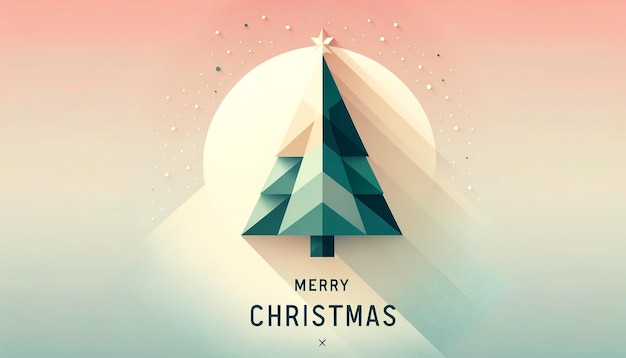 Sleek minimalistisch vrolijke kerst achtergrond