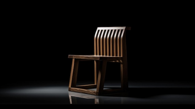 エレガントな暗い背景のジェネレーティブAIで 優雅なモダンな椅子