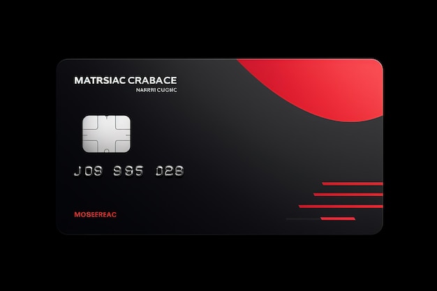 Photo sleek modern credit card