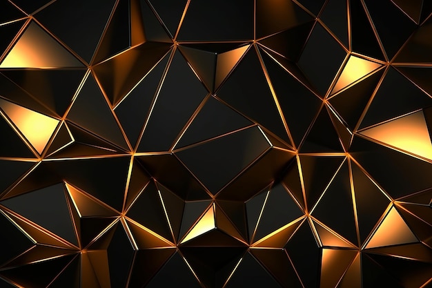 Sleek Modern Geometric Glowing Shapes Outline Background