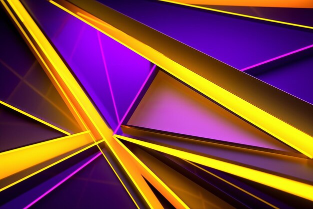 Sleek Modern Geometric Glowing Shapes Outline Background