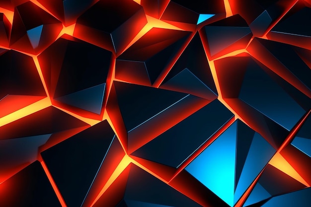 Sleek Modern Geometric Glowing Shapes Outline Background