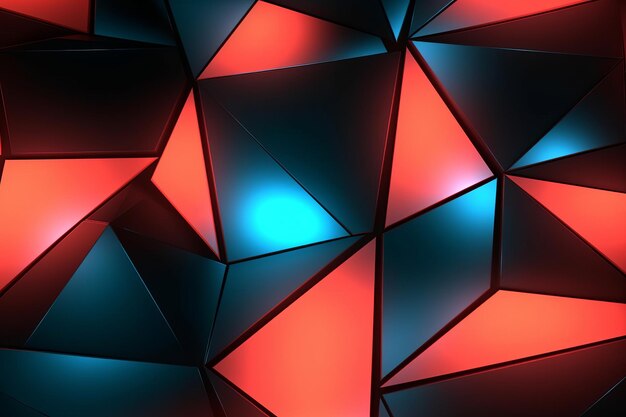 Sleek Modern Geometric Glowing Shapes Outline Background