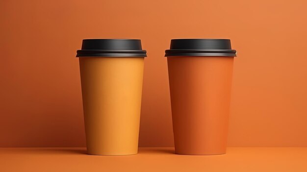 Sleek and modern paper coffee cup mockup for professional branding presentations