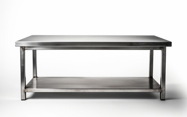 写真 白い背景の麗な現代的なテーブルデザイン