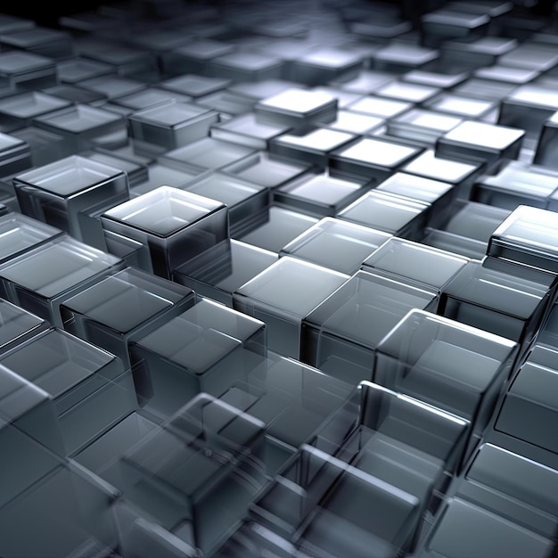 Sleek and Modern Tech Background with Translucent Blocks