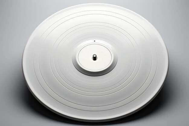 Photo sleek and modern white vinyl lp generative ai