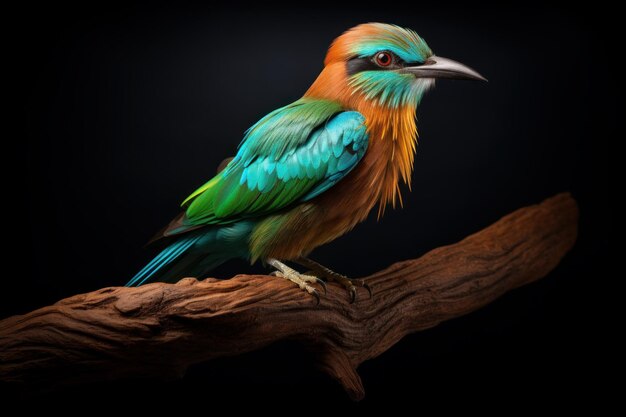 Sleek Motmot bird fullbody Generate Ai