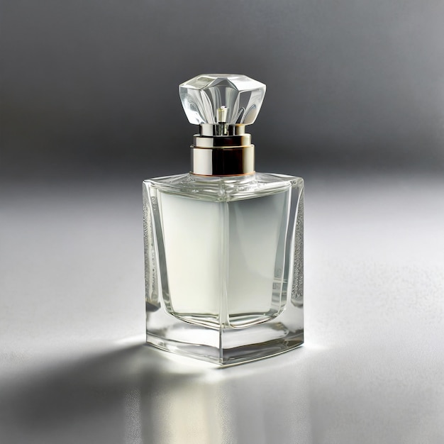 Sleek Opulence Transparent Perfume Flask on White