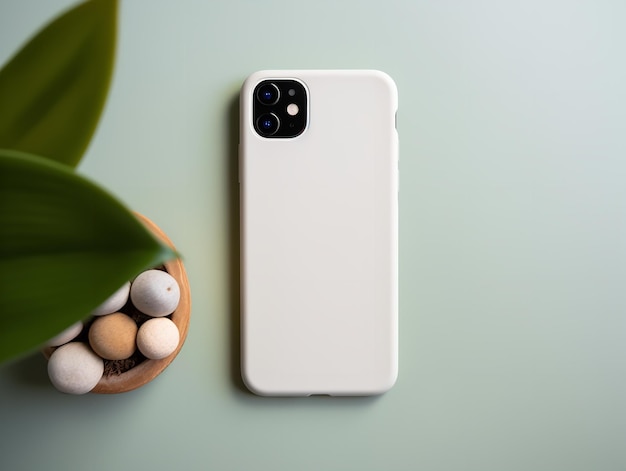 Photo sleek phone case mockup for smartphone protection ai generated