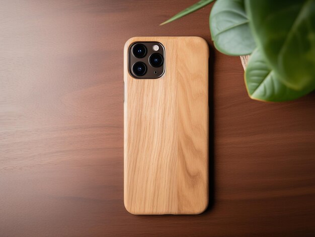 Photo sleek phone case mockup for smartphone protection ai generated