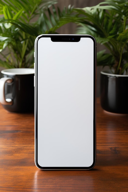 Foto mockup elegante dello schermo del telefono per presentazioni di branding