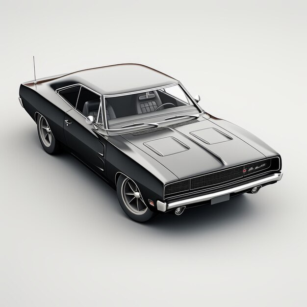 Photo sleek and powerful dodge charger in isometric view