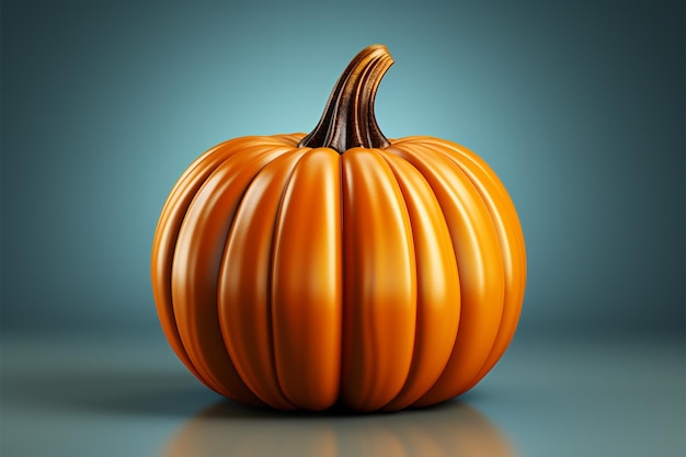 Sleek pumpkin illustration graces a simplistic yet captivating Halloween background