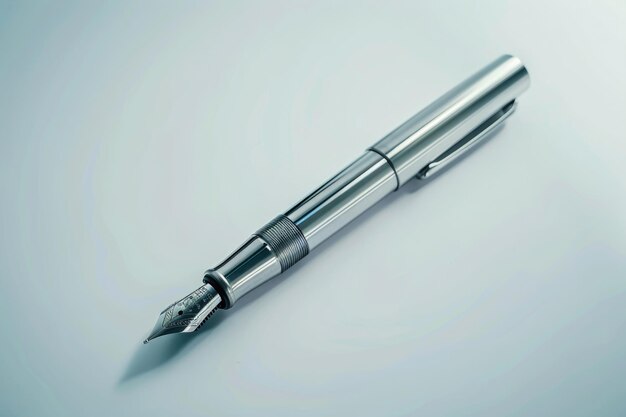 Sleek silver pen luxury design