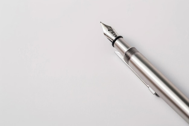 Sleek silver pen luxury design