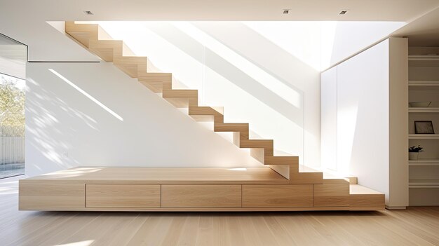 Photo sleek stairs interior