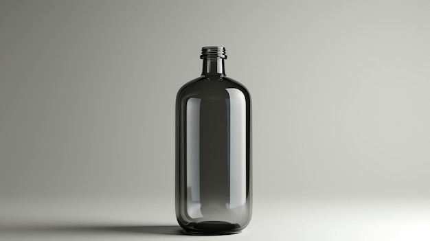 Гладкая и стильная черная стеклянная бутылка идеально подходит для хранения ваших любимых напитков