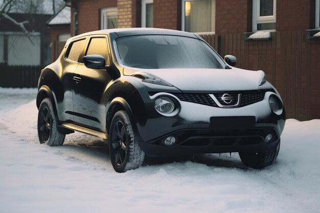 Элегантный и стильный редкий черный подержанный Nissan Juke с увлекательным передним видом 00645 00